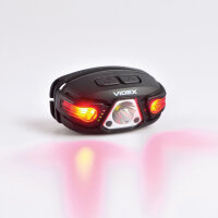 Wiederaufladbare LED-Stirnlampe VIDEX VLF-H015 330Lm 5000K Kopflampe mit Bewegungssensor und Rotlicht Headlamp