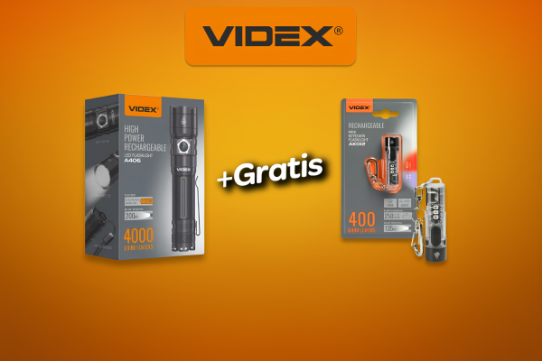 Wiederaufladbare LED Taschenlampe VIDEX VLF-A406 4000Lm 6500K Portable Flashlight