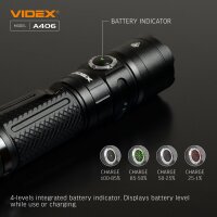 Wiederaufladbare LED Taschenlampe VIDEX VLF-A406 4000Lm 6500K Portable Flashlight