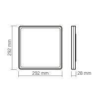 LED-Deckenleuchte VIDEX-LED-CEILING-DL3S-24W-BLACK-4000K