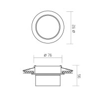 Einbaustrahler VIDEX GU10 Lampe VL-SPF11R-W Einbauspot