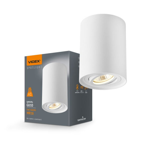 Deckenstrahler VIDEX für GU10 VL-SPF13A-W Aufbauleuchte Spot