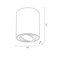 Deckenstrahler VIDEX für GU10 VL-SPF13A-W Aufbauleuchte Spot