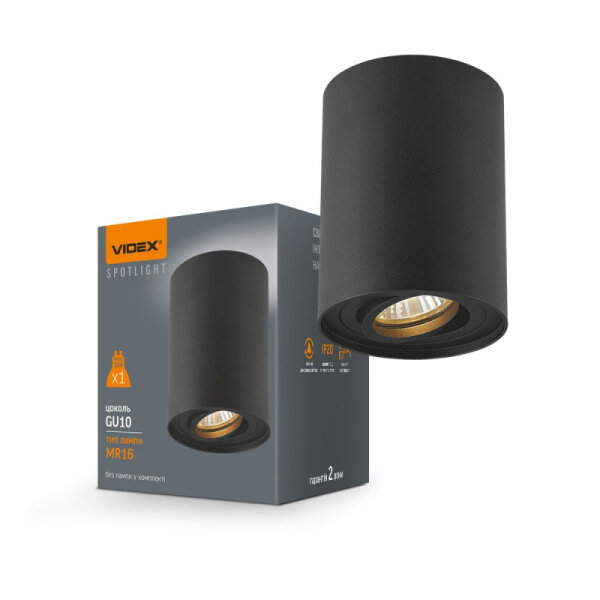 Deckenstrahler VIDEX für GU10 VL-SPF13A-B Aufbauleuchte Spot