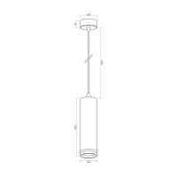 Pendelstrahler VIDEX für GU10 TATUM Weiß Deckenstrahler Spot Pendant spotlight luminaire