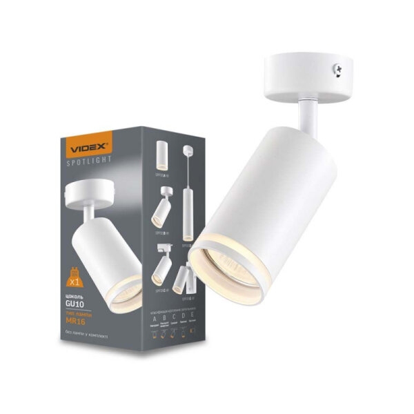 Wand- und Deckenstrahler VIDEX für GU10 Lampe MARTIN Weiß Wall and ceiling spotlight luminaire