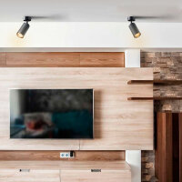 Wand- und Deckenstrahler VIDEX für GU10 Lampe GRANT Schwarz Wall and ceiling spotlight luminaire