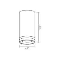 Deckenstrahler VIDEX GU10 Lampe CARMELO Weiß Aufbauleuchte Spot Ceiling spotlight luminaire