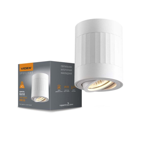 Deckenstrahler VIDEX für GU10 PAUL Weiß Aufbaustrahler Aufputz Spot Ceiling spotlight luminaire