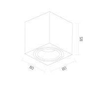 Deckenstrahler VIDEX für GU10 OTTO Schwarz Aufbaustrahler Aufputz Spot Ceiling spotlight luminaire