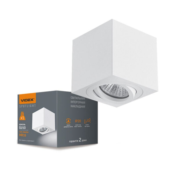 Deckenstrahler VIDEX für GU10 OTTO Weiß Aufbaustrahler Aufputz Spot Ceiling spotlight luminaire