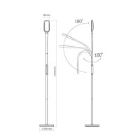 LED dimmbare Stehleuchte VIDEX TOKYO Weiß Dimmable Floor Lamp Stehlampe