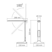LED dimmbare Schreibtischlampe VIDEX 5W TF05W Desk Lamp Rio Weiß
