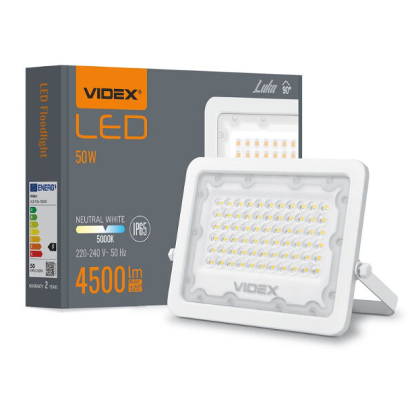 LED Flutlicht VIDEX Luca 50W 4500Lm 5000K Weiß Fluter IP65