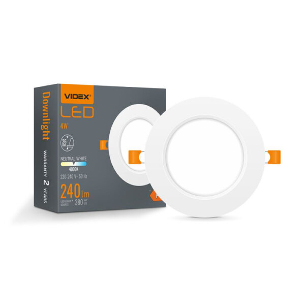 LED Einbaustrahler Deckenleuchte Downlight Fixture VIDEX DLBR-044 4W 4000K Ultraslim