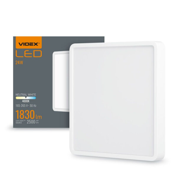 LED Aufputz Deckenleuchte VIDEX Downlight DLSS 24W 4000K Surface Downlight Fixture