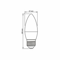 LED Glühlampe VIDEX-E27-C37-7W-3000K