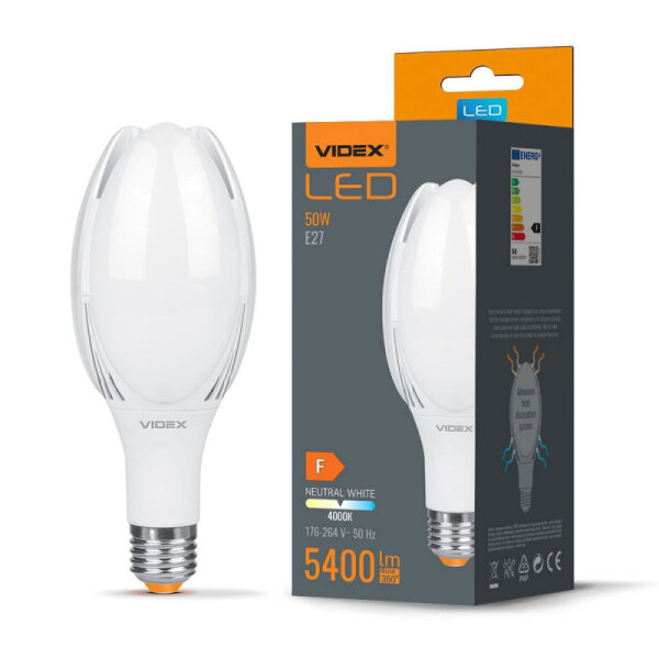 LED Glühlampe VIDEX-E27-A108-50W-4000K