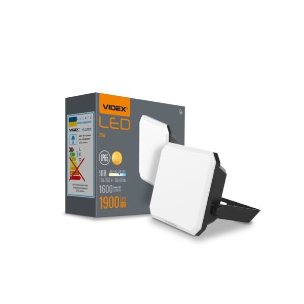 LED Flutlicht VIDEX F3 20W 5000K Schwarz Fluter Außen Strahler Scheinwerfer IP65
