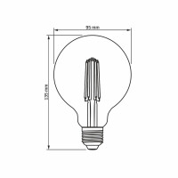 LED Glühlampe VIDEX E27 G95 7W 2200K FIL DIMMBAR AMBER