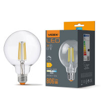 LED Glühlampe VIDEX E27 G95 7W 4000K FIL DIMMBAR