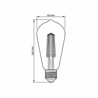LED Glühlampe VIDEX E27 ST64 6W 4000K FIL DIMMBAR