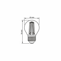 LED Glühlampe VIDEX E27 G45 6W 4000K FIL