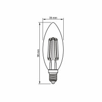 LED Glühlampe VIDEX-E14-C35-6W-4000K-FIL