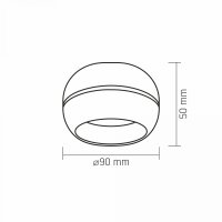 Deckenstrahler VIDEX für GX53 Lampe VL-SPF16A-B BLACK Ceiling spotlight luminaire