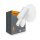 Wandstrahler VIDEX-GU10-VL-SPF24E-W WHITE mit Hintergrundbeleuchtung Wall-mounted lamp with backlight