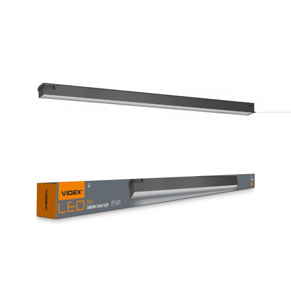 LED-Linienleuchte VIDEX 50W 1.2М 5000K 5000Lm Schwarz Linearlampe