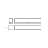 LED-Linienleuchte VIDEX 24W 0.6М 5000K 2400Lm Schwarz Linearlampe