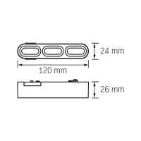 LED-Magnet Schienenstrahler für magnetisches Slim-Schienensystem VIDEX VL-TRMS-LD13B Schwarz