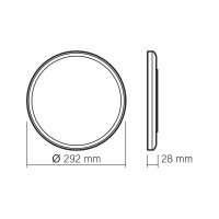 LED-Deckenleuchte VIDEX CEILING DL3R 18W Schwarz 4000K