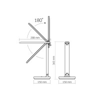 LED Wiederaufladbare dimmbare Schreibtischlampe VIDEX 5W VL-TF16W Weiß