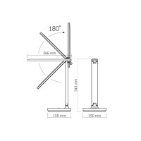 LED Wiederaufladbare dimmbare Schreibtischlampe VIDEX VL-TF16W Weiß