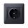 Schuko Steckdose 16A Graphitschwarz VIDEX BINERA (Set 1x Steckdose + 1x Rahmen 1fach)