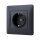 Schuko Steckdose 16A Graphitschwarz VIDEX BINERA (Set 1x Steckdose + 1x Rahmen 1fach)
