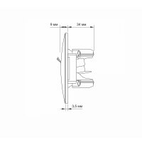 Netzwerk-Anschlussdose Datendose 1-fach RJ45 8/8 KAT.6A Graphitschwarz VIDEX BINERA (Set 1x Datendose + 1x Rahmen 1fach)