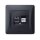 Netzwerk-Anschlussdose Datendose 1-fach RJ45 8/8 KAT.6A Graphitschwarz VIDEX BINERA (Set 1x Datendose + 1x Rahmen 1fach)