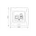 Netzwerk-Anschlussdose Datendose 1-fach RJ45 8/8 KAT.6A Graphitschwarz VIDEX BINERA (Set 1x Datendose + 1x Rahmen 1fach)