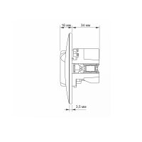 Schuko Steckdose 16A mit USB-Ladegerät Typ A und Typ C Graphitschwarz VIDEX BINERA (Set 1x Steckdose + 1x Rahmen 1fach)