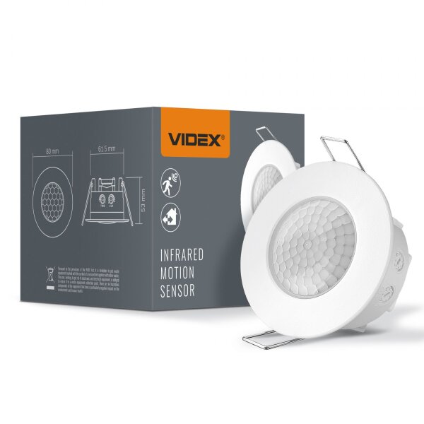 Bewegungsmelder PIR VIDEX VL-SPR17W 1200W 360° IP65 Weiß