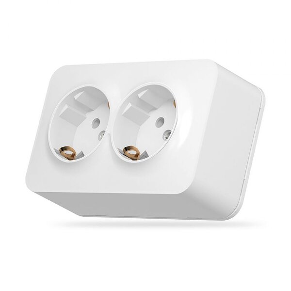 Aufputz-Doppelsteckdose Schuko IP20 weiß VIDEX BINERA