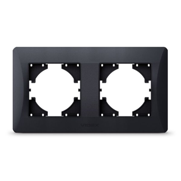 Rahmen 2-fach Horizontal Graphitschwarz VIDEX BINERA