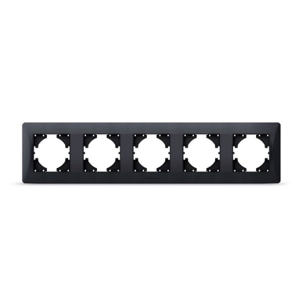 Rahmen 5-fach Horizontal Graphitschwarz VIDEX BINERA