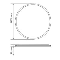 LED-Deckenleuchte mit Hintergrundbeleuchtung VIDEX DL5R 44W 3000K-4000K-5000K 220V Weiß
