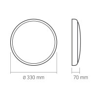 LED Notleuchte Wand- Deckenleuchte VIDEX VL-CLR-EM300-2 Notfallleuchte