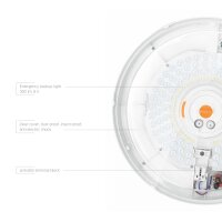 LED Notleuchte Wand- Deckenleuchte VIDEX VL-CLR-EM300-2 Notfallleuchte