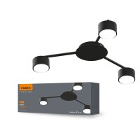 Deckenstrahler VIDEX für 3xGX53 Lampe VL-SPF20B-B Schwarz